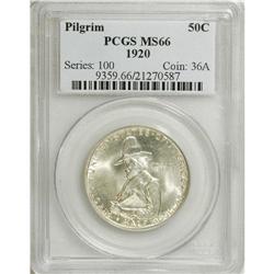 1920 50C Pilgrim MS66 PCGS. Well struck with intense l