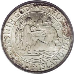 1936-S 50C Rhode Island MS67 PCGS. Occasional freckles