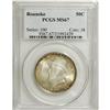 Image 1 : 1937 50C Roanoke MS67 PCGS. Fully struck, vibrantly lu