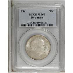 1936 50C Robinson MS66 PCGS. A satiny and delightful P