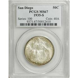 1935-S 50C San Diego MS67 PCGS. The margins have freck