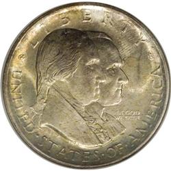 1926 50C Sesquicentennial MS65 NGC. Bright luster radi