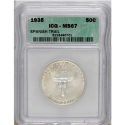 1935 50C Spanish Trail MS67 ICG.