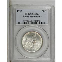 1925 50C Stone Mountain MS66 PCGS. Red and olive-tan f