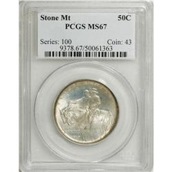 1925 50C Stone Mountain MS67 PCGS. Well struck with be