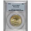 Image 1 : 1936 50C Wisconsin MS67 PCGS. Each side is draped in o