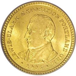 1905 G$1 Lewis and Clark MS64 PCGS. The radiant yellow