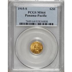 1915-S G$1 Panama-Pacific Gold Dollar MS64 PCGS. Pleas