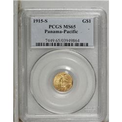 1915-S G$1 Panama-Pacific Gold Dollar MS65 PCGS. The s