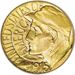 1915-S G$1 Panama-Pacific Gold Dollar MS66 PCGS. Light