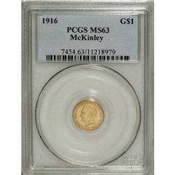 1916 G$1 McKinley MS63 PCGS. When the assassinated McK