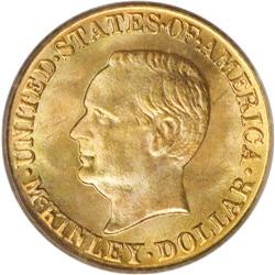 1917 G$1 McKinley MS66 PCGS. Captivating mint-green, t