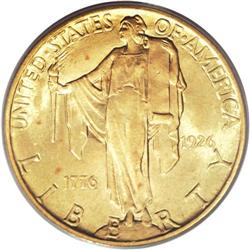 1926 $2 1/2 Sesquicentennial MS65 PCGS. Both sides of