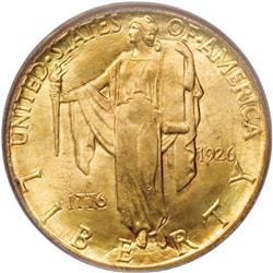 1926 $2 1/2 Sesquicentennial MS65 PCGS. A frosty yello