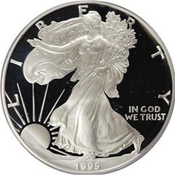 1995-W S$1 Silver Eagle PR69 Deep Cameo PCGS. Unimprov