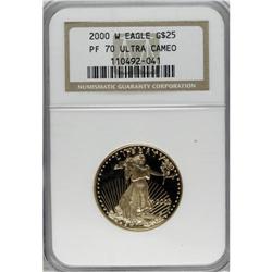 2000-W G$25 Half-Ounce Gold Eagle PR70 Ultra Cameo NGC