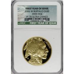 2006-W $50 Buffalo PR70 Deep Cameo NGC. Fully struck a