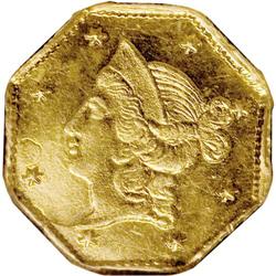 1853 $1 Liberty Octagonal 1 Dollar, BG-518, R.5, MS62