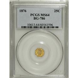 1876 25C Indian Octagonal 25 Cents, BG-786, Low R.6, M