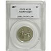 Image 1 : 1837 3C Feuchtwanger Three Cent AU50 PCGS. Low-117, HT