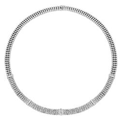 Natural 3.03 CTW Diamond & Baguette Necklace 14K White Gold - REF-679Y5N