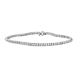 Natural 0.84 CTW Diamond & Bracelet 18K White Gold - REF-171R9K