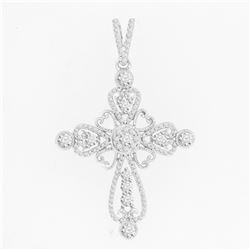 Natural 0.77 CTW Diamond Necklace 14K Gold - REF-93R6K