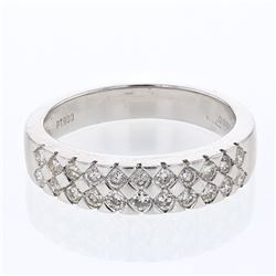 Natural 0.61 CTW Diamond Ring Platinum - REF-137Y7N