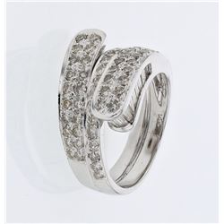 Natural 2.56 CTW Baguette & Diamond Ring W=12MM 14K Gold - REF-243X2T