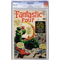Fantastic Four #1 (Marvel, 1961) CGC VG 4.0 Off-white p