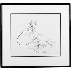 Al Hirschfeld - Caricature of Carl Barks