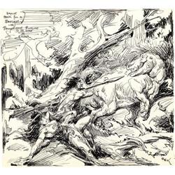 Roy Krenkel - "Pellucidar" Layout Idea