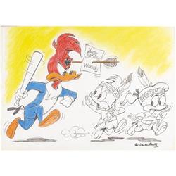Walter Lantz "Happy Birthday, Woody Woodpecker" Art