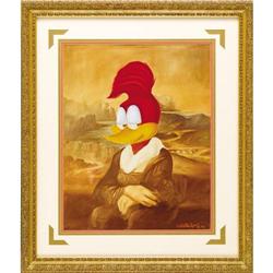 Walter Lantz - Woody Woodpecker as the Mona Lisa