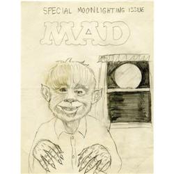 Howling Mad Preliminary Cover Original Art,
