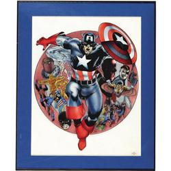 Paul Mounts - Captain America Art 1991