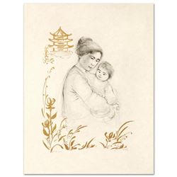  Lei Jeigiong and her Baby in the Garden of Yun-Tai  Limited Edition Lithograph by Edna Hibel (1917-