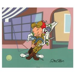 Chuck Jones  Let Me Straighten Your Tie  Hand Signed, Hand Painted Limited Edition Sericel.