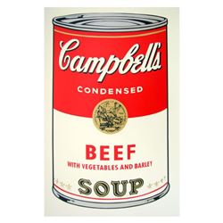 Andy Warhol  Soup Can 11.49 (Beef w/Vegetables)  Silk Screen Print from Sunday B Morning.