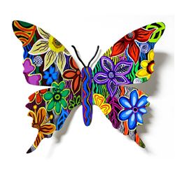 Patricia Govezensky- Original Painting on Cutout Steel "Butterfly LXXXI"