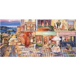 Alexander Borewko- Original Giclee on Canvas "Pedestrian Mall"