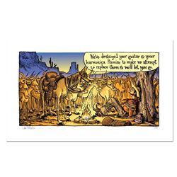 Bizarro! "Cattle Protest" Numbered Limited Edition Hand Signed by creator Dan Piraro; Letter of Auth