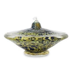 "Small Saturn Oil Lamp" Hand Blown Glass Sculpture, Hand Signed by GartnerBlade Glass.