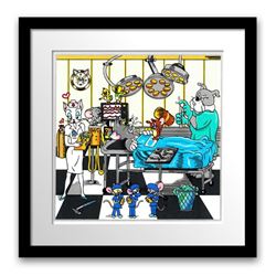 Charles Fazzino- 3D Construction Silkscreen Serigraph  Tom & Jerry’s Surgical CATastrophe 