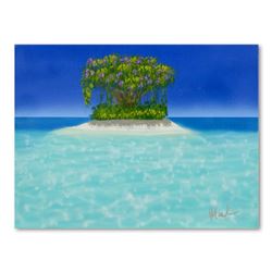 Dan Mackin,  Island on the Stream  Original Oil Painting on Canvas Hand Signed with Letter of Authen