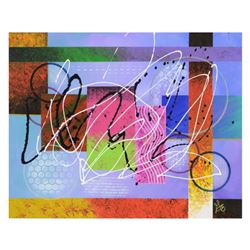 George Marlowe, "Balanced" Hand Signed Original Acrylic Painting on Canvas with Letter of Authentici