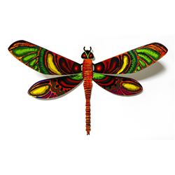 Patricia Govezensky- Original Painting on Cutout Steel "Dragonfly LXXIX"