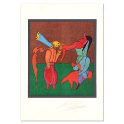 Mihail Chemiakin, Carnival Series: "Untitled 2" Limited Edition Lithograph, Numbered Hand Signed wit