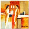 Image 1 : Adriana Naveh, "The Perfume Shop" Original Acrylic Painting on Canvas, Hand Signed with Letter of Au