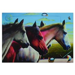 Ferjo, "Wild Stallions" Limited Edition on Gallery Wrapped Canvas, Numbered and Signed with Letter o